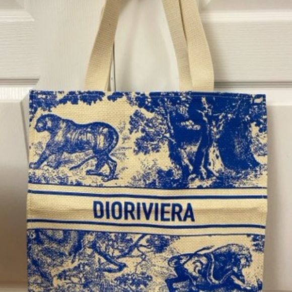 Christian Dior Blue Toile de Jouy Tote Bag - Picture 5 of 5